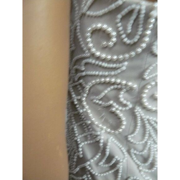 $449 Adrianna Papell Ivory Pearl Beaded Strapless Wedding Prom Dress 6 NEW - Picture 11 of 11